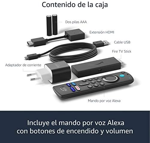 Fire TV Stick con mando por voz Alexa (incluye controles del TV)