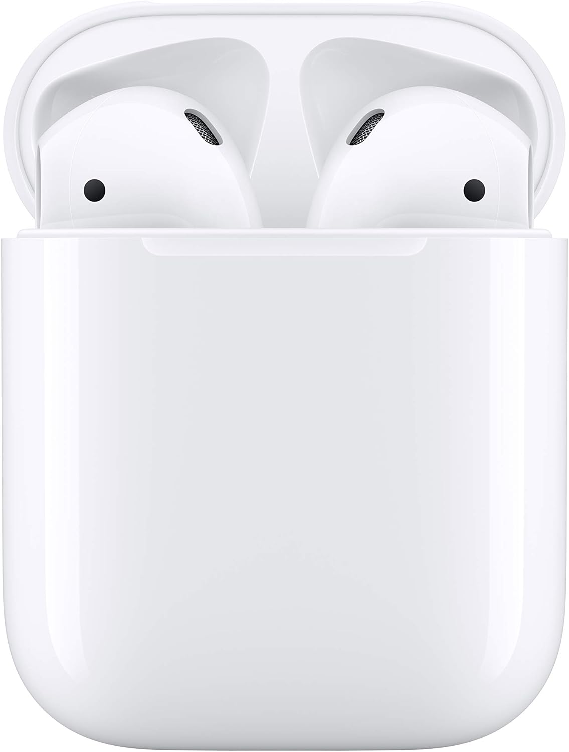 AirPods de Apple con funda de carga (cableado).