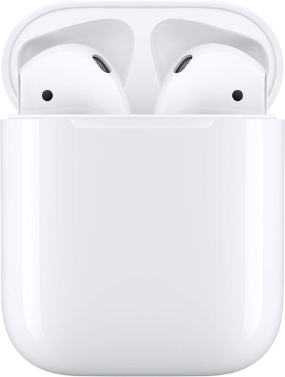 AirPods de Apple con funda de carga (cableado).