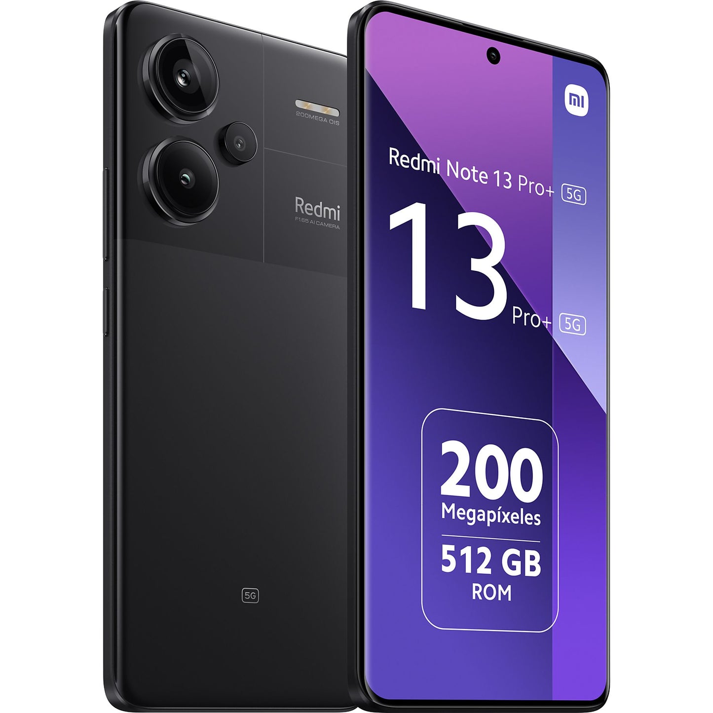 Xiaomi Redmi Note 13 Pro+ 5G, Midnight Black, 512 GB, 12 GB RAM, 6.67" AMOLED 1.5K, MediaTek Dimensity 7200, 5000 mAh, Android