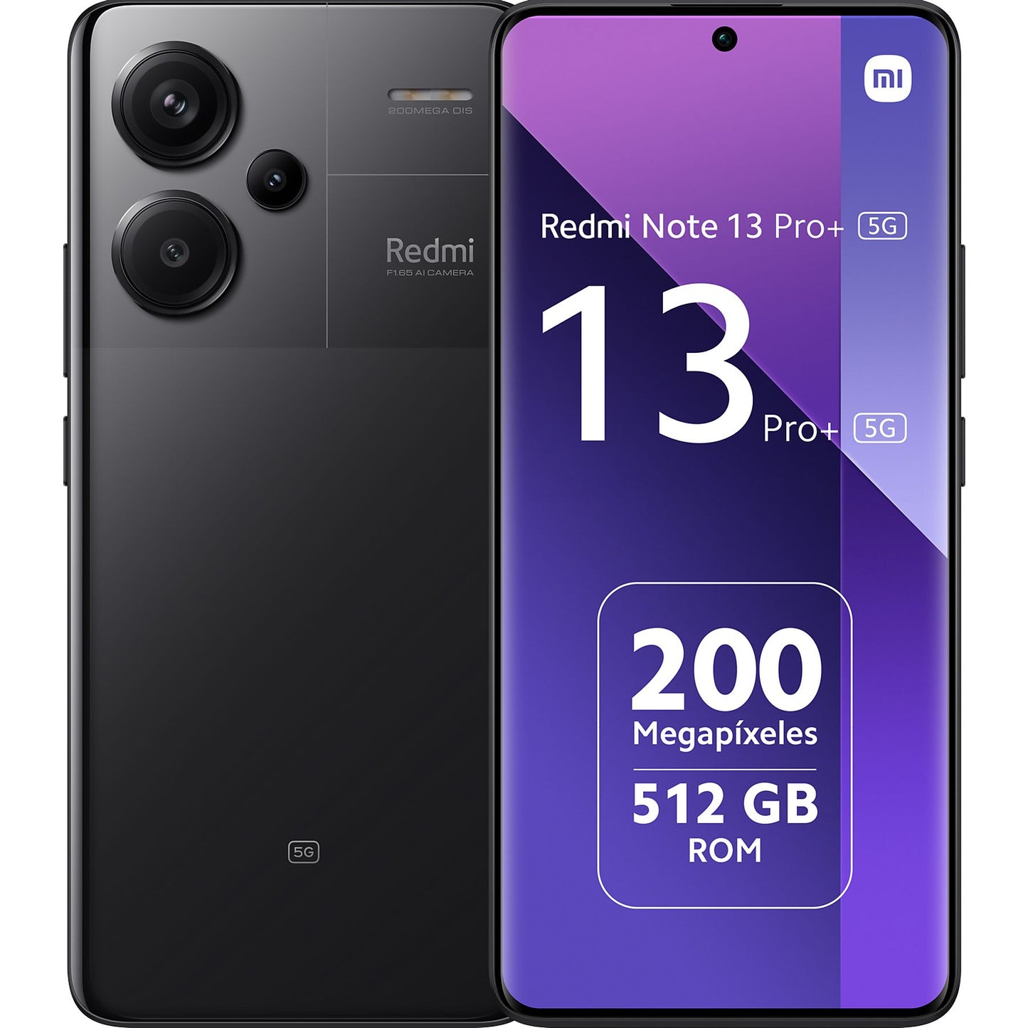 Xiaomi Redmi Note 13 Pro+ 5G, Midnight Black, 512 GB, 12 GB RAM, 6.67" AMOLED 1.5K, MediaTek Dimensity 7200, 5000 mAh, Android