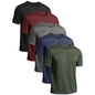 Pack de 5 Camisetas de Manga Corta y Cuello Redondo - Transpirables y de Secado Rápido para Hombre | Perfectas para Entrenamiento, Running y Gimnasio